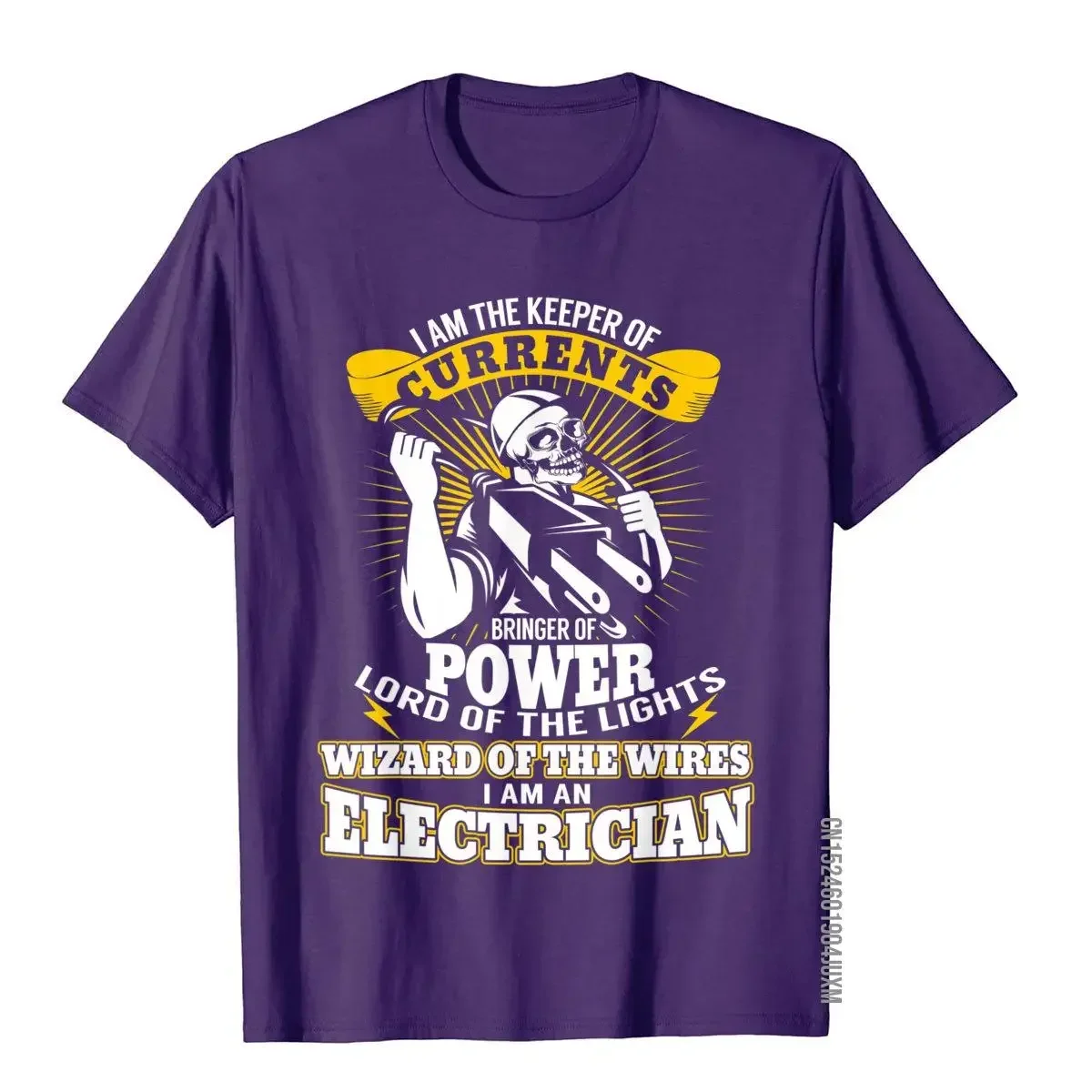 I Am The Keeper Of Currents Funny Electrician T Shirt T-Shirt Gift Men T Shirts Retro Cotton Tees Birthday