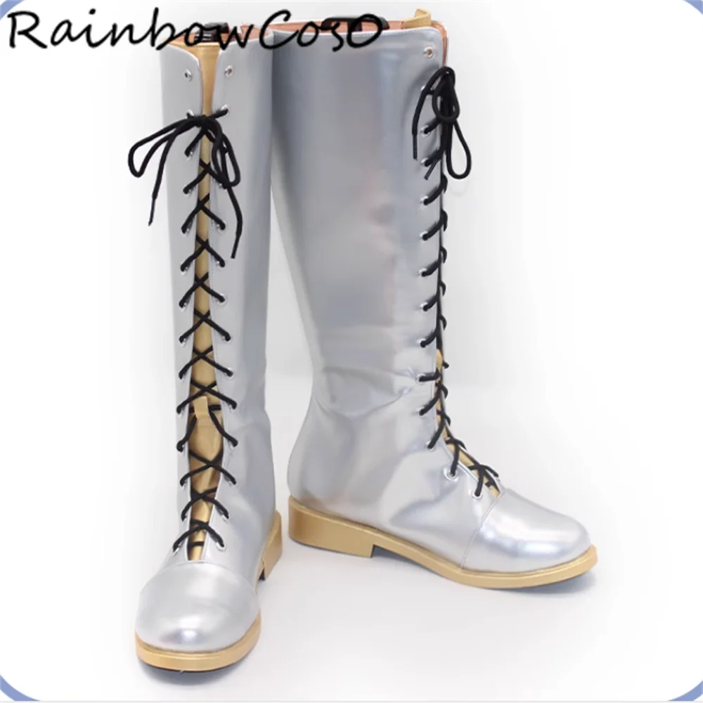 รูมิคอสเพลย์รองเท้าบู๊ทส์เกมอะนิเมะปาร์ตี้ฮาโลวีนเรนโบว์คอส 0 W5028