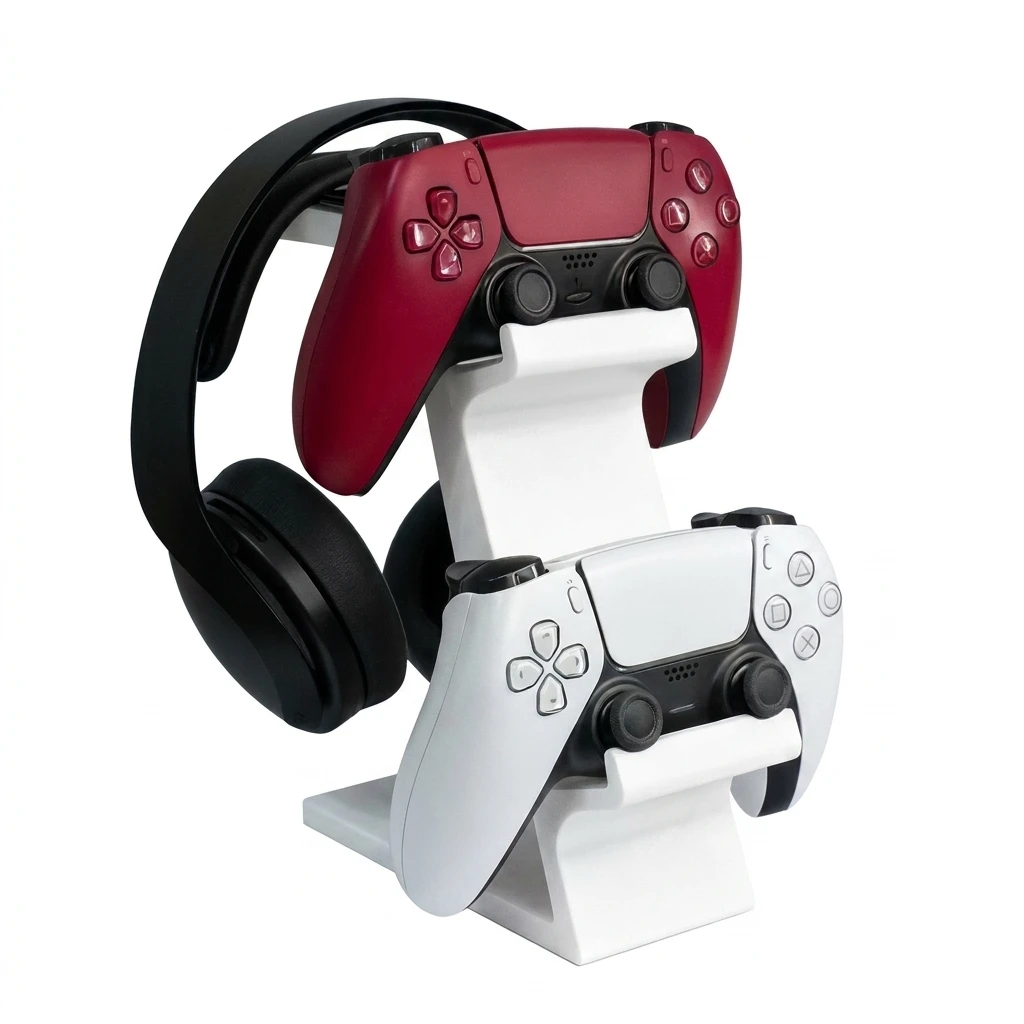 Soporte Integrado para Auriculares y Control de Videojuegos Impreso en 3D, Soporte Universal para Auriculares y Control de PS4/PS5/XBOX