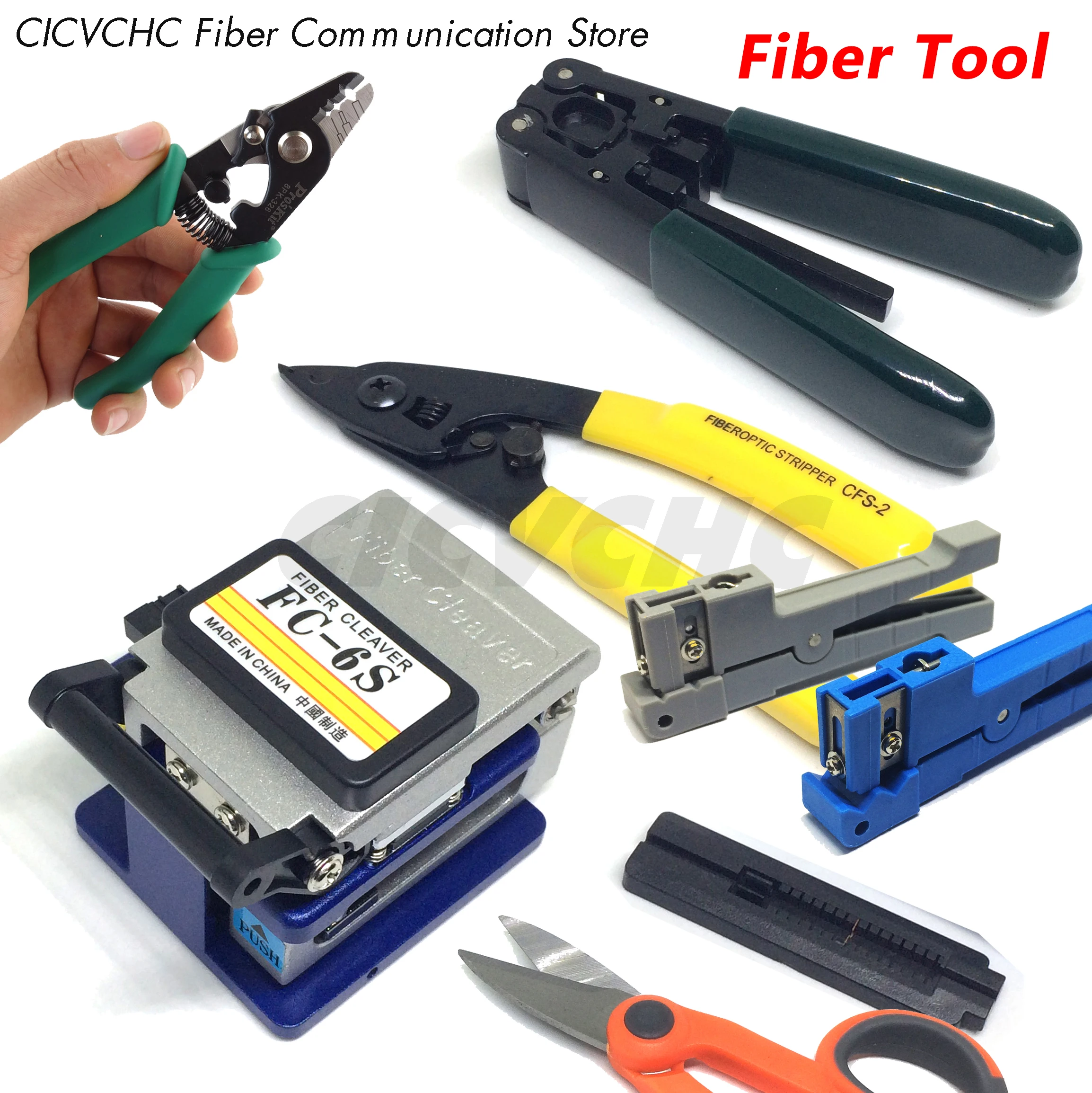 

Fiber Cable Stripper, Cleaver, Cutter, 3 Step (CFS-3), Miller, Drop Cable, Transverse stripper, Tool kit