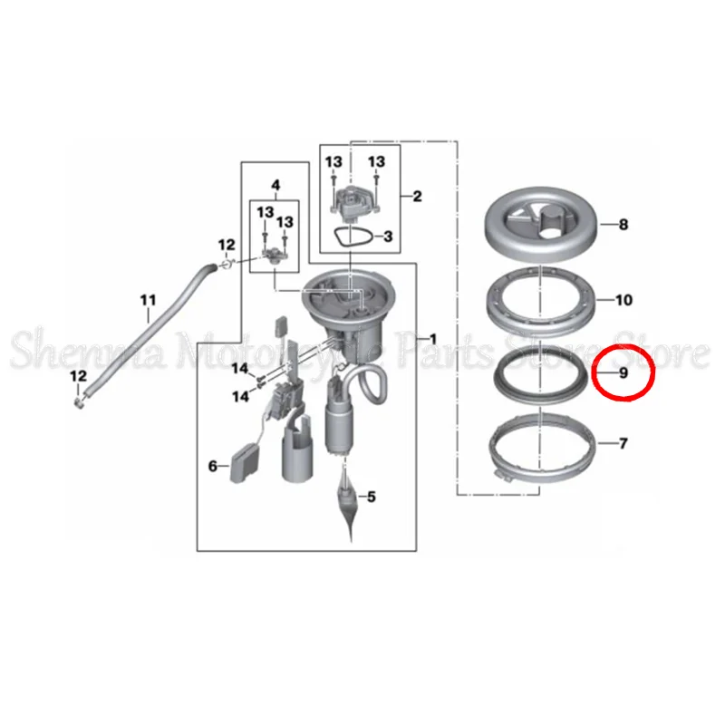 For BMW A15 A40 K15 K25 K26 K28 K29 K40 K43 K44 K48 K49 F800GS/S/ST/R/GT/ADV F900 F700GS Sealing gasket