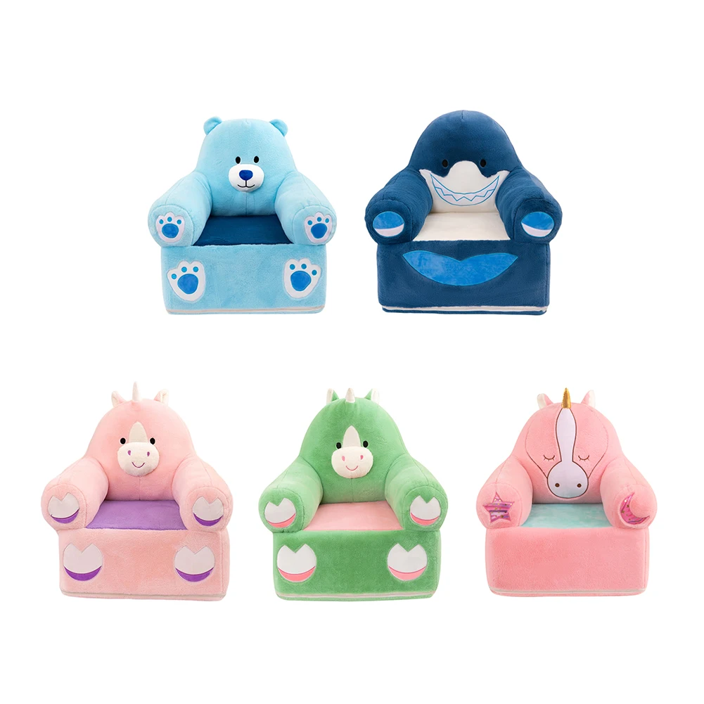 

3 Layers Cute Sofa Bed Correct Posture Plush Sofa Chair Good Resilience Lazy Small Sofa Anti Slip Design for Boys Girls