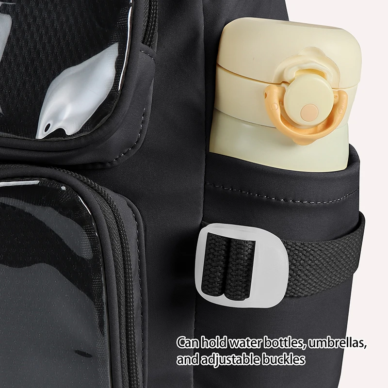 Transparente Ita-Umhängetasche mit Sichtfenster, mehreren Taschen und verstellbarem Riemen, niedliche Messenger-Tasche – Detail 8