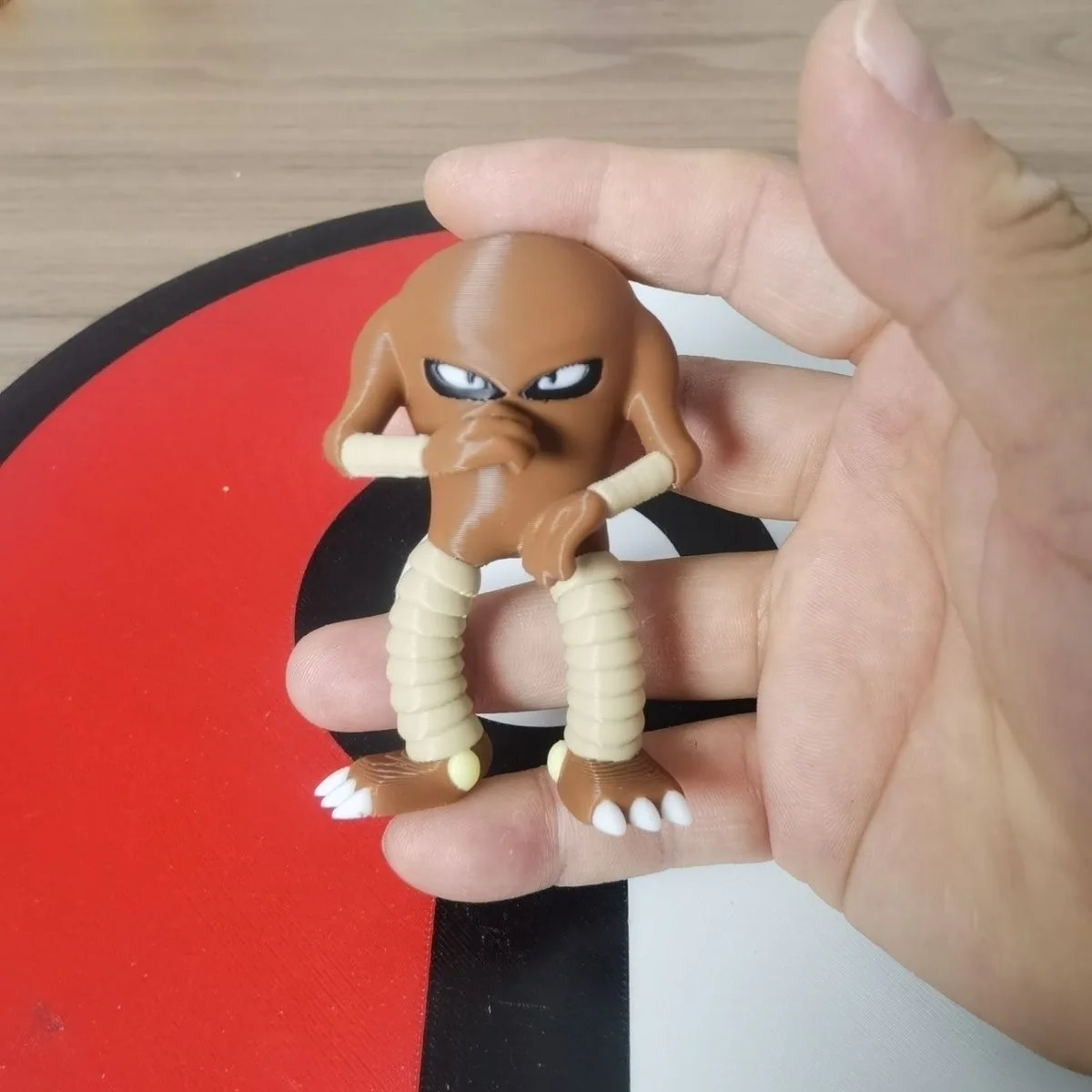 Anime Pokemon Hitmonlee Scale World 1:20 Action Figure Cute Doll 3d Print Model Doll Toys Desktop Collection Decor Kids Toy Gift