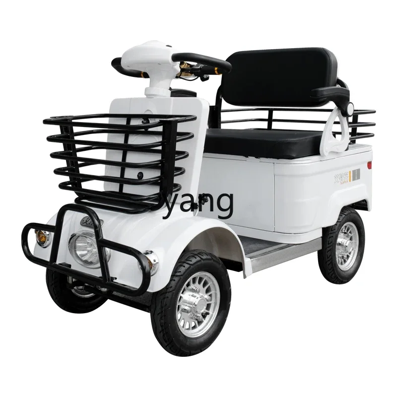 YJQ the elderly transportation electric four-wheeler sightseeing special pick-up children home moped