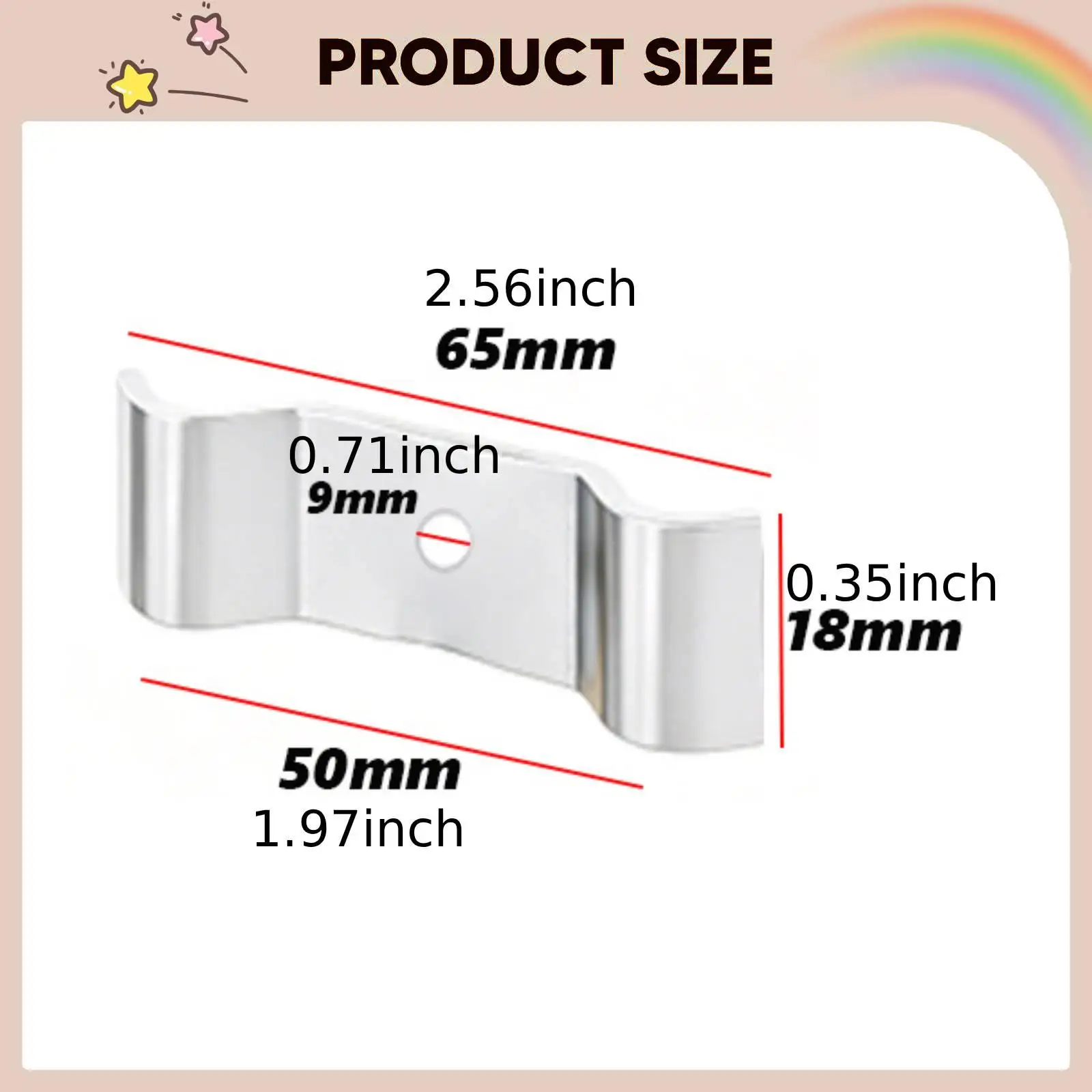 10x Fence Post Bracket Versatile Stable Portable Compact Support 9mm Hole Diameter Stainless Steel for Farm, Patio, Garden
