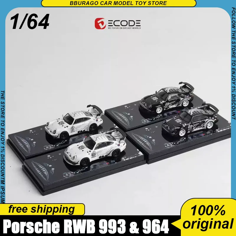 

Pre-Sale Decode 1:64 Porsche Rwb 993 964 Widebody Dragon Graphic Custom Tuning Full Alloy Static Collectible Sports Car Model