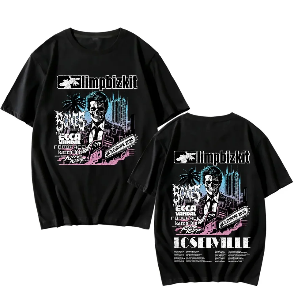 Limp Bizkit UK and Europe Tour 2025 T-shirt Rap Rock Vintage