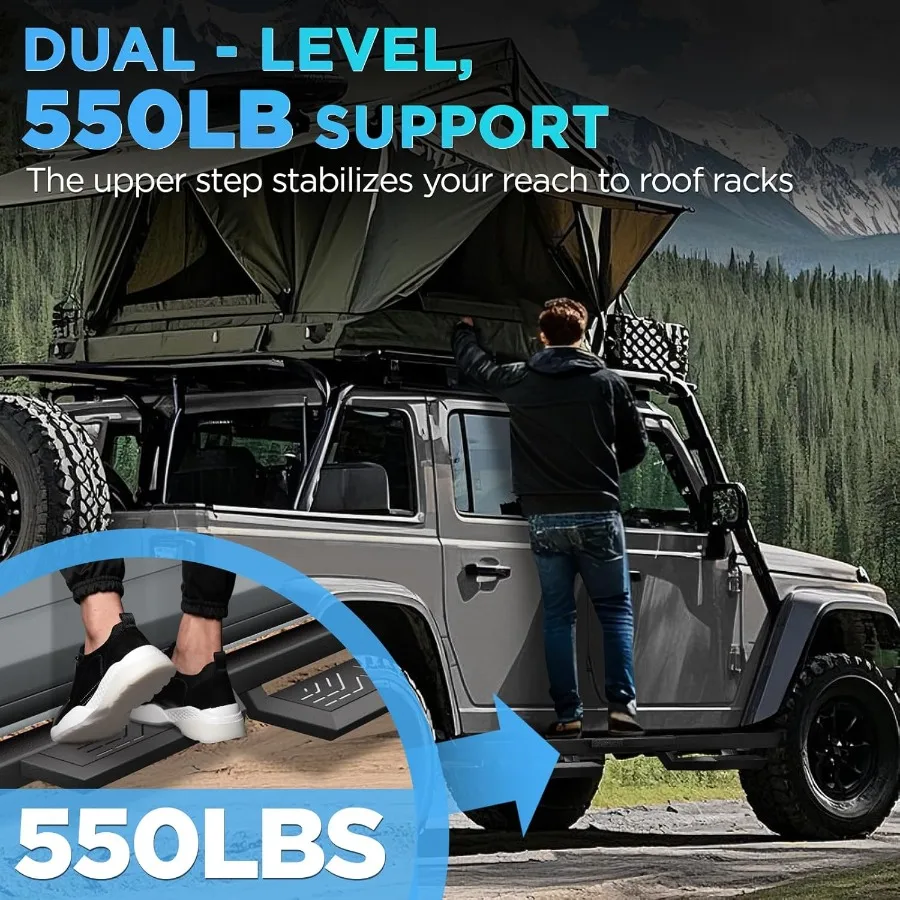 قضبان Nerf ذات خطوة جانبية من الفولاذ الكربوني شديدة التحمل لعام 20152025 تشيفي كولورادو جي إم سي كانيون كابينة طاقم سهلة التركيب ودور