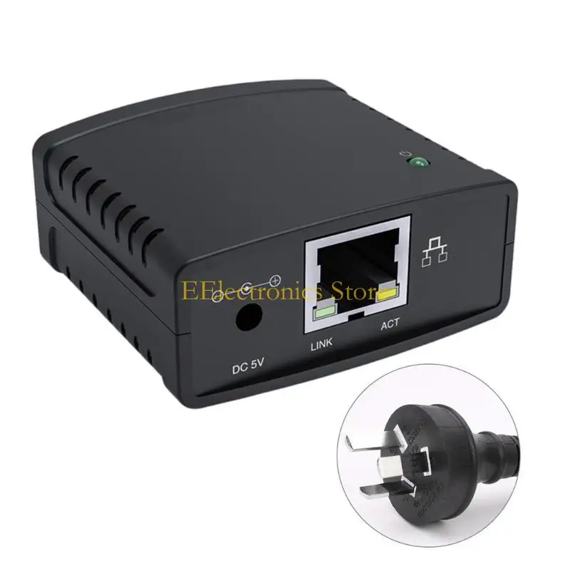 

B03C USB2.0 Print Server 10/100Mbps Ethernet to USB2.0 Networking LPR Print Server NU78M41 USB2.0 Printers Server
