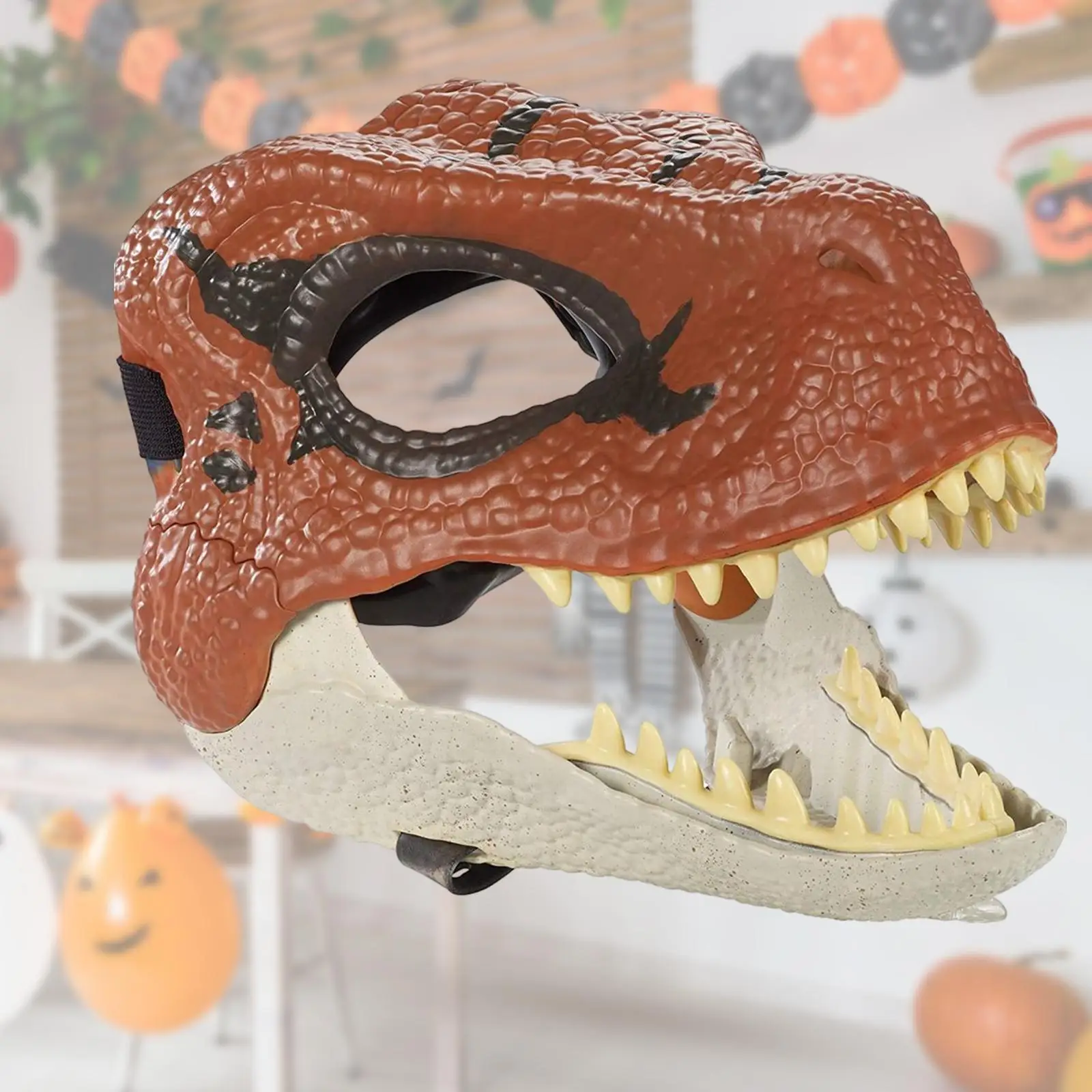 Creative Dinosaur Mask Cosplay Funny Scary Mask for Festival Party Birthday Gift 3D Latex Tyrannosaurus Rex Mask Opening Jaw Kid