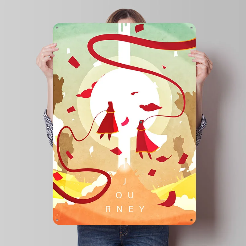 Journey Game Sportsmalist Art Printed Poster Customized Wall Art Retro Vintage Metal Tin Signs for Gamer Wand Deko Home Sign