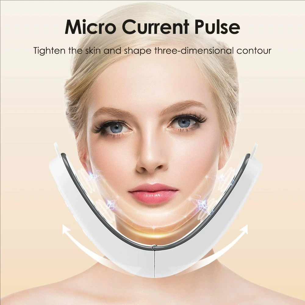 

Facial V Lifting Vibration Massager LED Photon Therapy Facial Lifting Device Double Chin V Face Shaped Cheek Lift Belt Machine