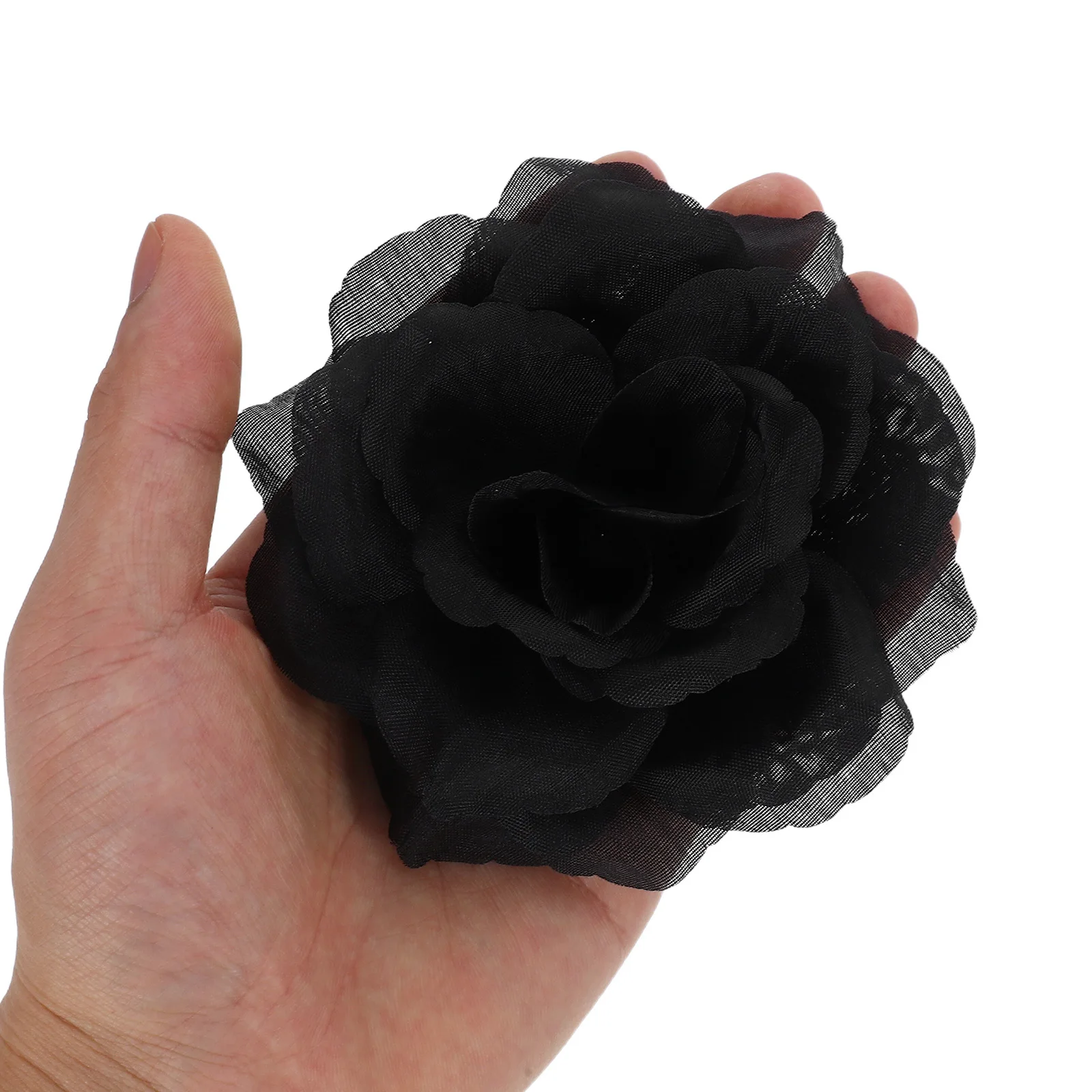 

20Pcs Silk Rose Heads Artificial Black Flower Buds for DIY Crafts Wedding Decorations Party Favors
