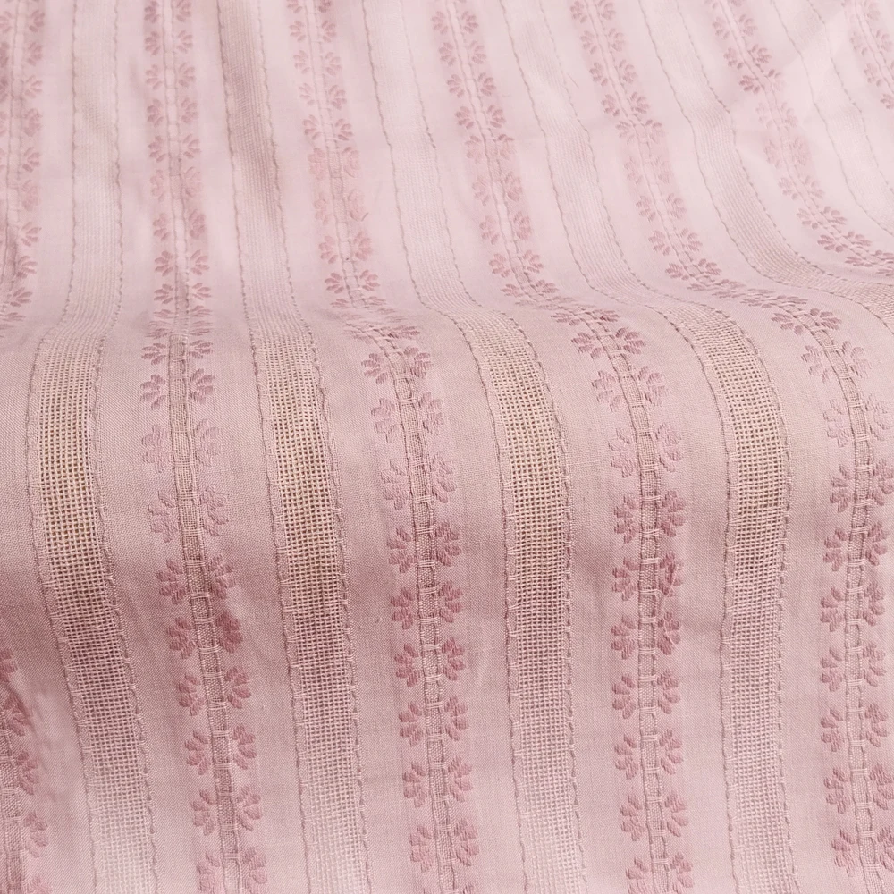 1 Meter x 1,4 Meter Blumen-Jacquard-Baumwollgaze-Stoff für Hemden im Sommer – Detail 23