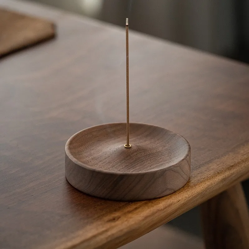 Räucherstäbchen aus massivem Holz, handgefertigt, Teezeremonie, runder Räuchergefäß, Adlerholz-Tabletthalter, Aschefänger, Schüssel, Räuchergefäße – Detail 5
