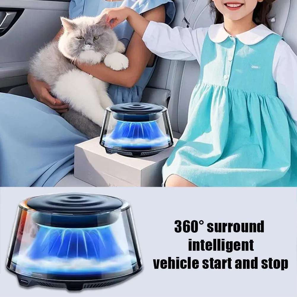 

Smart Car Fragrance Diffuser Auto Air Freshener Cloud Mist With RGB Light Type-C Rechargeable Air Diffuser Exquisite Decorative