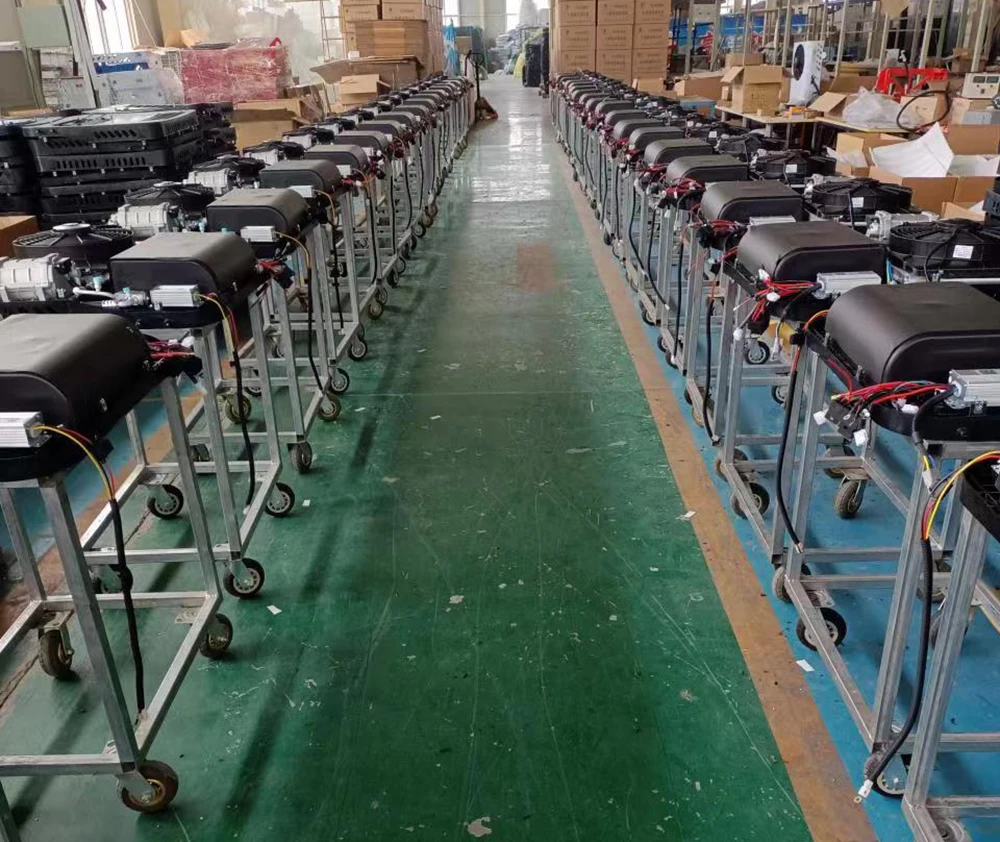 نظام تكييف الهواء لوقوف السيارات على السطح مع مكيف هواء 24 فولت 12 فولت للشاحنة الثقيلة سيارة محرك حافلة صغير المنزل RV #6