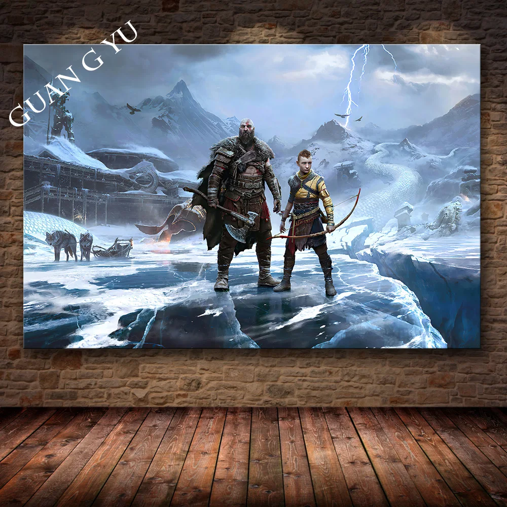 God of War: Ragnarok Game Poster Canvas Decoration Painting Wall Art Bar Bedroom Living Room  Wall Painting