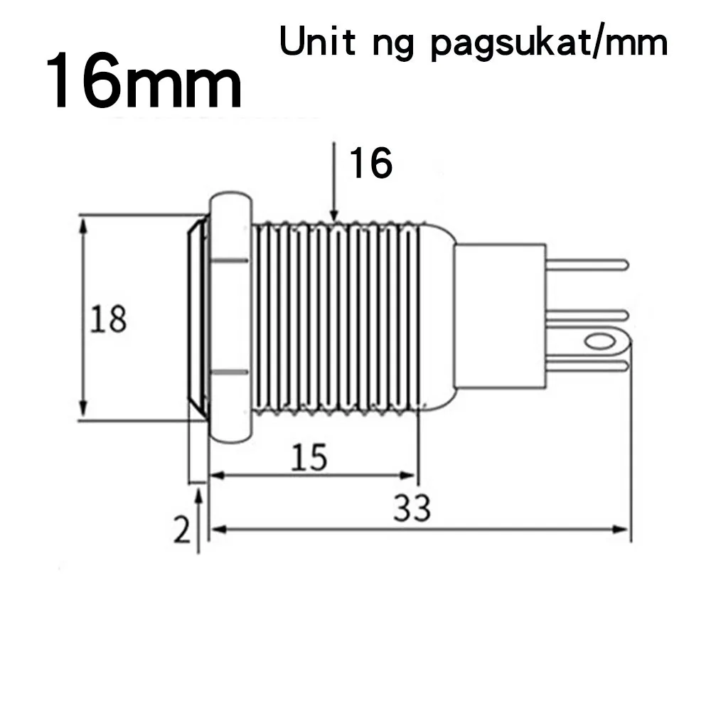 Imagem -03 - Fonte de Alimentação do Controle do Equipamento da Parada do Começo Interruptores de Botão do Metal Interruptor 12v 24v Vermelho Azul Verde 20 Peças 16 mm 19 mm 22 mm na