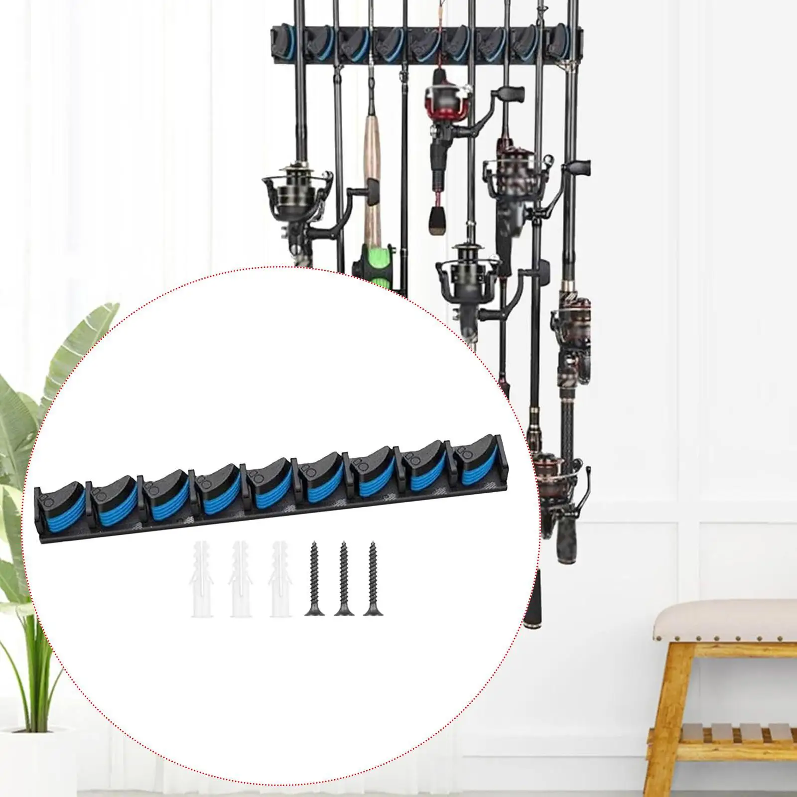 Fishing Rod Holder Gift for Father Gear Space Saving Accessory Storage Rack