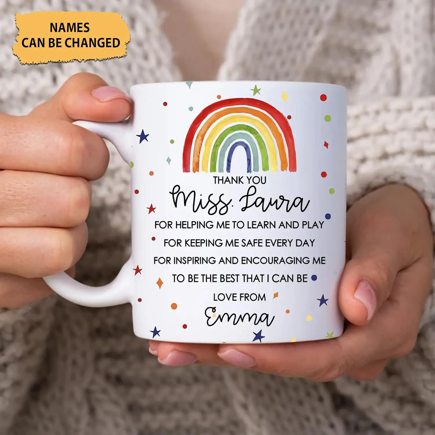 

Personalized Appreciation Gifts For Teachers From Students -Back To School Teachers Day Christmas - Thank You For Helping Me To
