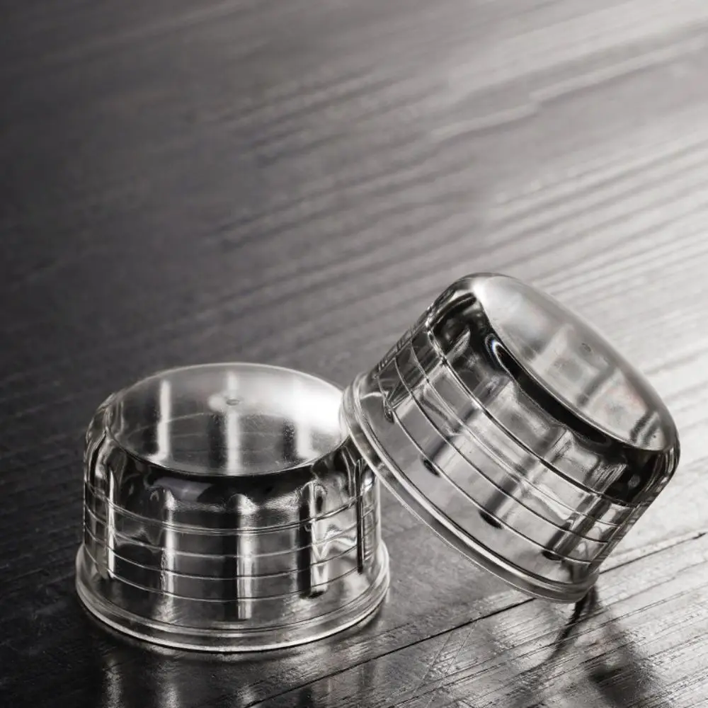 

5pcs Leak-proof Mixing Cup Lid Thickened Splash-proof Wine Mixer Lid Groove Design Professional Bartender Cup Cover