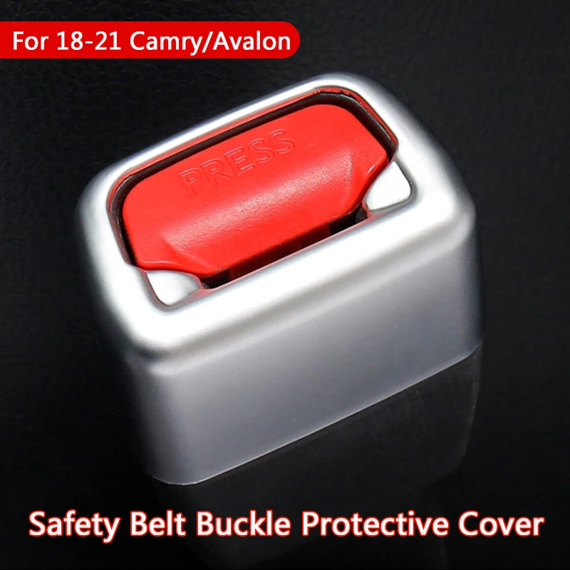 Car Seat Safety Belt Buckle Cover Protective ABS Fits For Toyota Camry Avalon Corolla Harrier Venza Highlander Styling Accessory