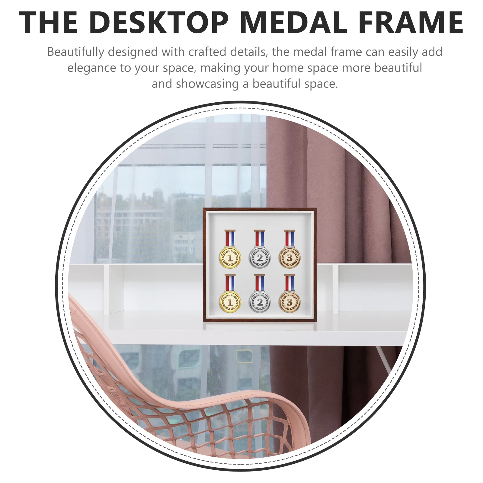 

1pcs Marathon Medal Display Frame Badge Holder Wall Storage Organizer Large Capacity Picture Frame Home Decor Item