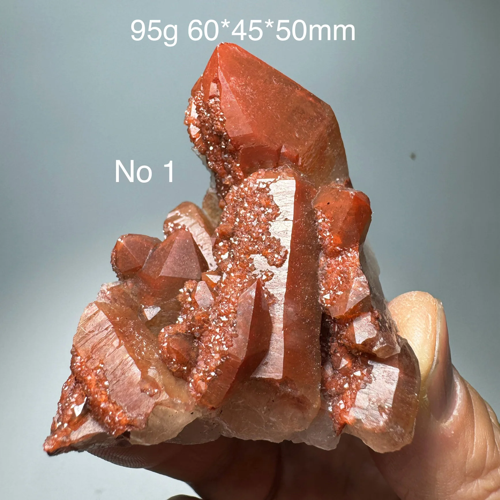 

Natural Morocco Red Quartz Crystal Cluster Mineral Specimen Rock Home Decor Gift Healing Stone