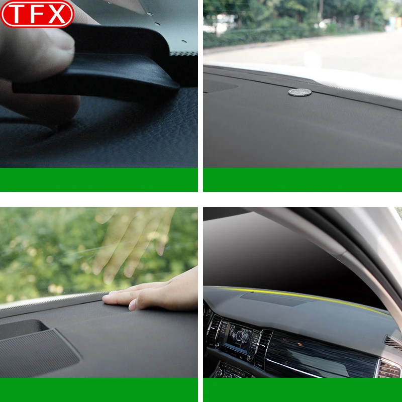 For Skoda Kodiaq 2017-2020 Car Styling Sound Insulation Strip Central Control Rubber Sealing Strip Auto Interior Accessories