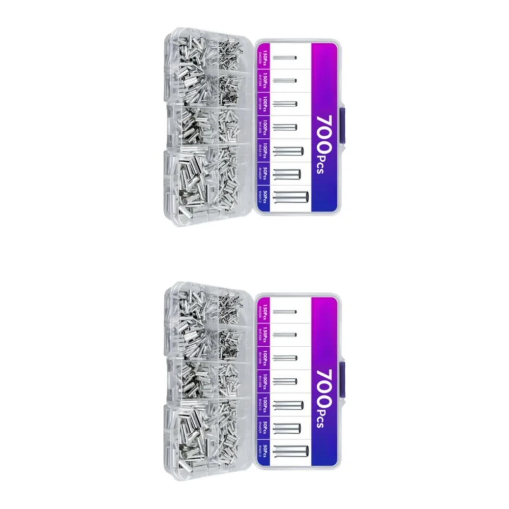 1400 Pcs Non Insulated Electrical Terminals Tin Plated Brass Crimp Connectors For 0.5 6mm² Wire Automotive DIY Cable Ties Kit