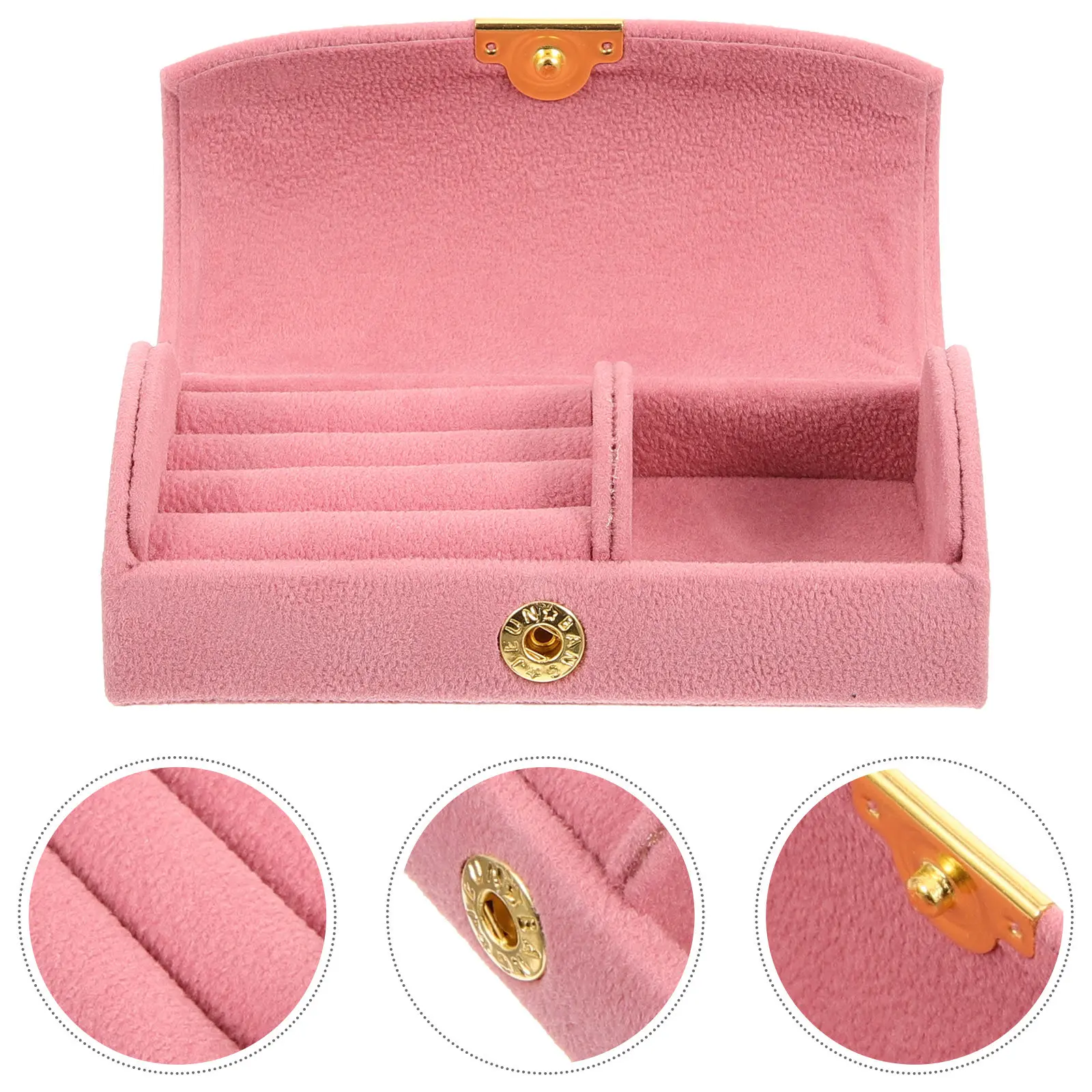 

Arch-Shaped Jewelry Organizer Box Soft Lined Portable Travel-Friendly Earring Necklace Bracelet Storage Case Desktop Decorative
