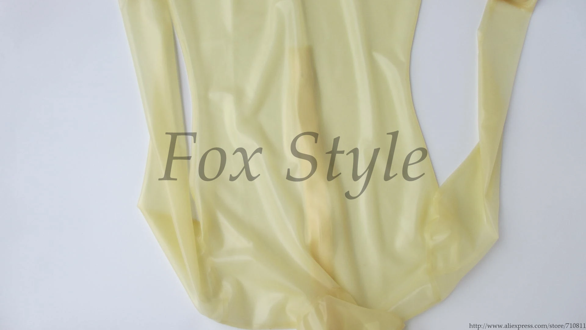 زي رجالي من المطاط الشفاف بغطاء كامل 0.3 ملم من اللاتكس مع سحاب خلفي