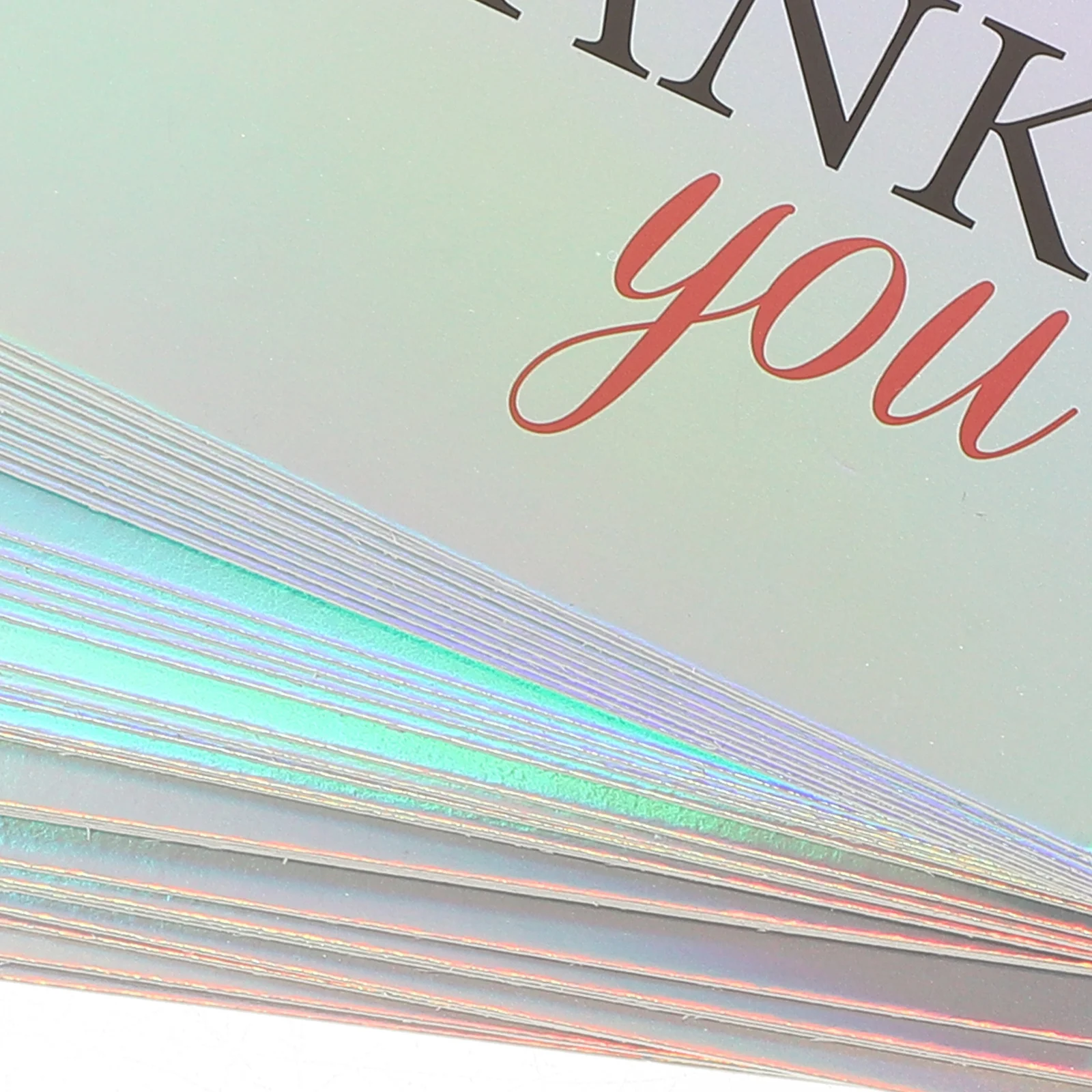 

120pcs Laser Thank You Cards Delicate Small Greeting Cards For Wedding Gift Packing Shop Supply Bulk Printable Notes