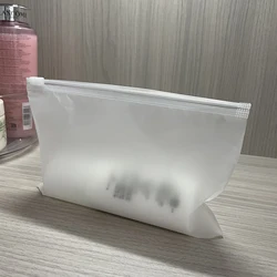 Slide Zip Lock Underwear Storage Bags Horizontal Matte Clear Plastic Package Bags Travel Seal Bags  Reclosable CPE Flat Pouches