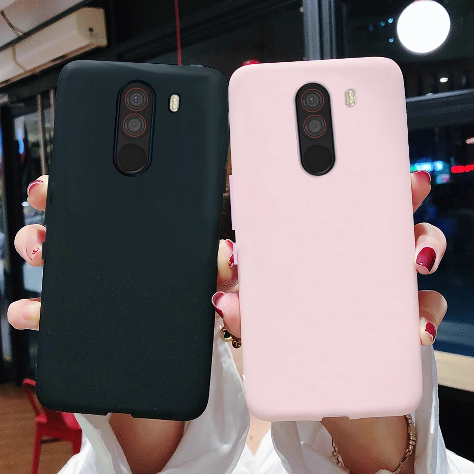 For Xiaomi Pocophone F1 Case Matte Frosted Candy Color TPU Soft Back Cover For Xiaomi Pocophone F1 Poco Phone F1 Case 6.18 inch