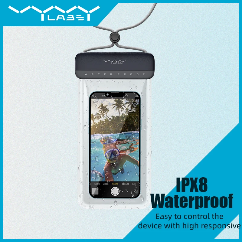 

Водонепроницаемый чехол для телефона VYVYLABS 7,2 дюйма для iPhone 16, 15, 14, 13 Pro Max, универсальный чехол для плавания, дрифта, дайвинга