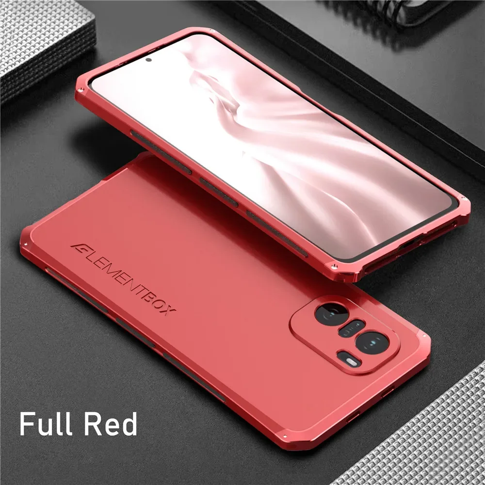 Custodia protettiva antiurto in metallo per Xiaomi Poco F4 Custodia con telaio in alluminio opaca per PC Funda per Xiaomi POCO F3 X3 GT M3 M4 Pro