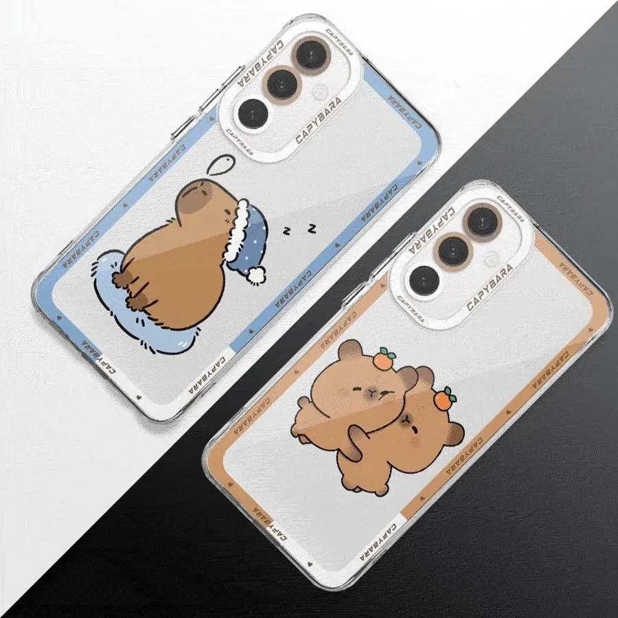 لطيف الكرتون كابيبارا قضية الهاتف لسامسونج غالاكسي A73 5G A55 A54 A23 A14 A13 A35 A34 A33 A15 A24 A25 A53 A23 الحالات الناعمة