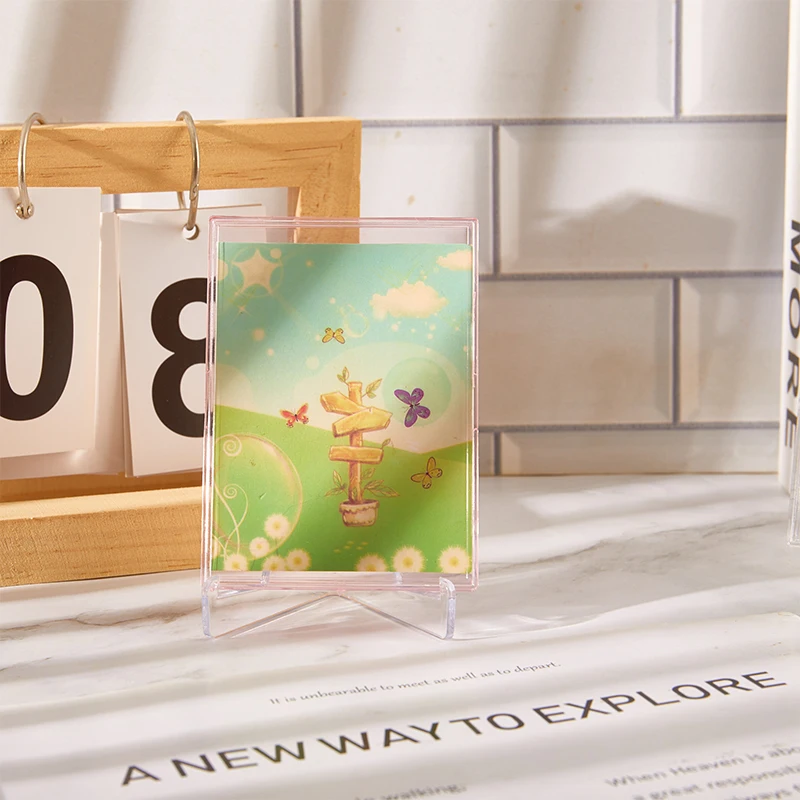 1 قطعة قذيفة Kpop فوتوكارد الاكريليك شفافة صور حامل بطاقة حامل عرض صور عرض حامل محطات واقية