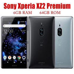 Sony Xperia XZ2 Premium H8166/H8116 SO-04K Mobile Original débloqué simple/touristes epi6 Go Dean 64 Go RAM 19MP + 12MP + 13MP téléphone portable