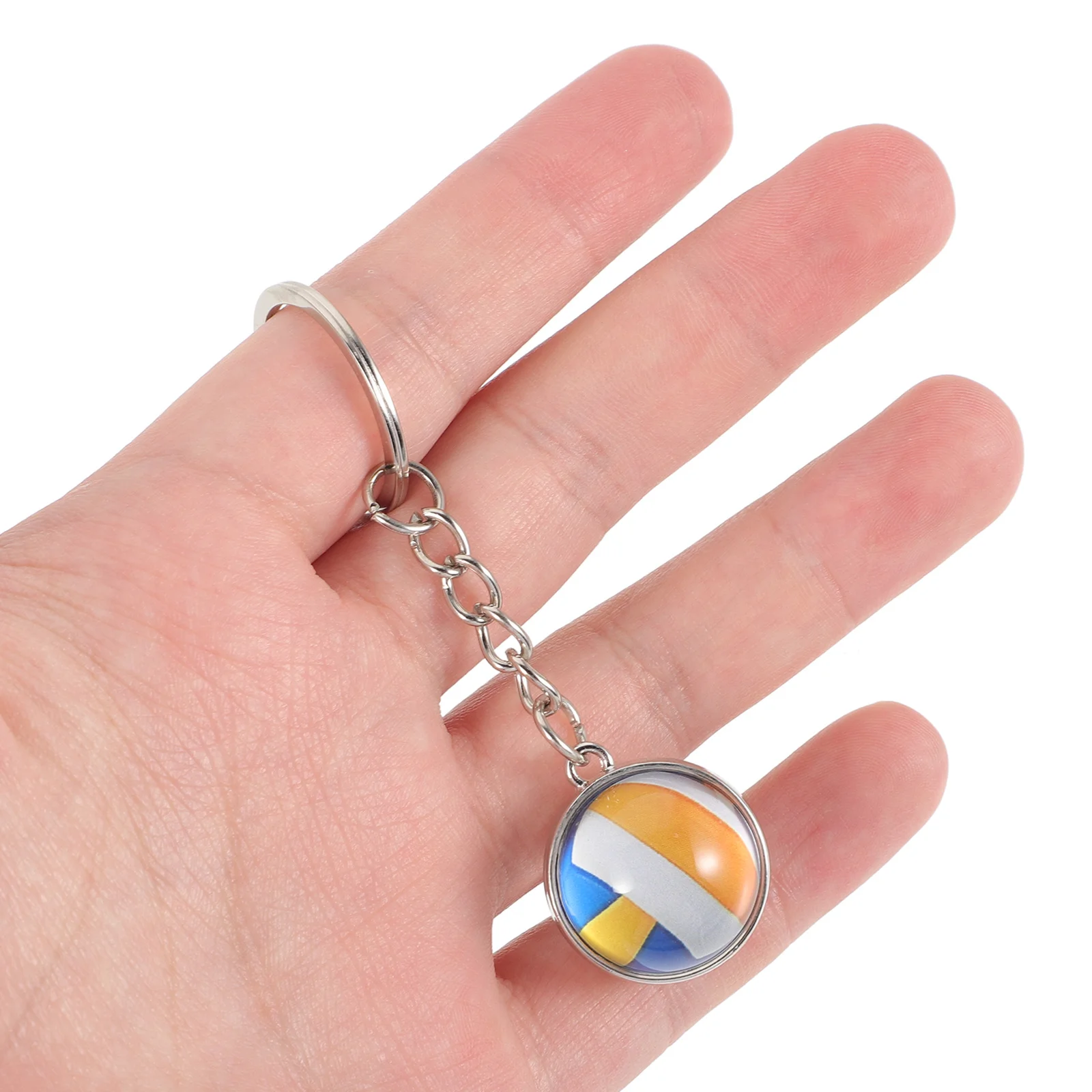 2 Pezzi Portachiavi Decorativo a Forma di Pallone da Pallavolo, Accessorio Compatto da Appendere per Cerniere, Cinture, Ciondolo Multifunzione per Borse, Ideale per Laurea