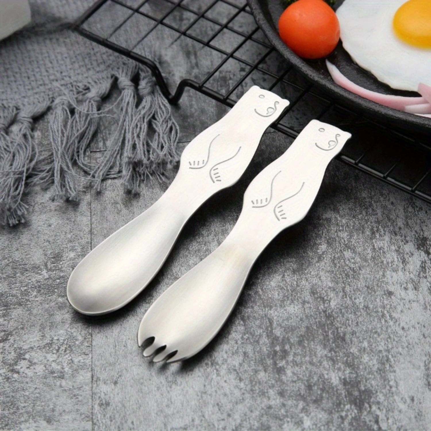 

Adorable Polar Bear Stainless Steel Dessert Spoon - Perfect For Ice Cream & Coffee, Lightweight 5.12" Tableware