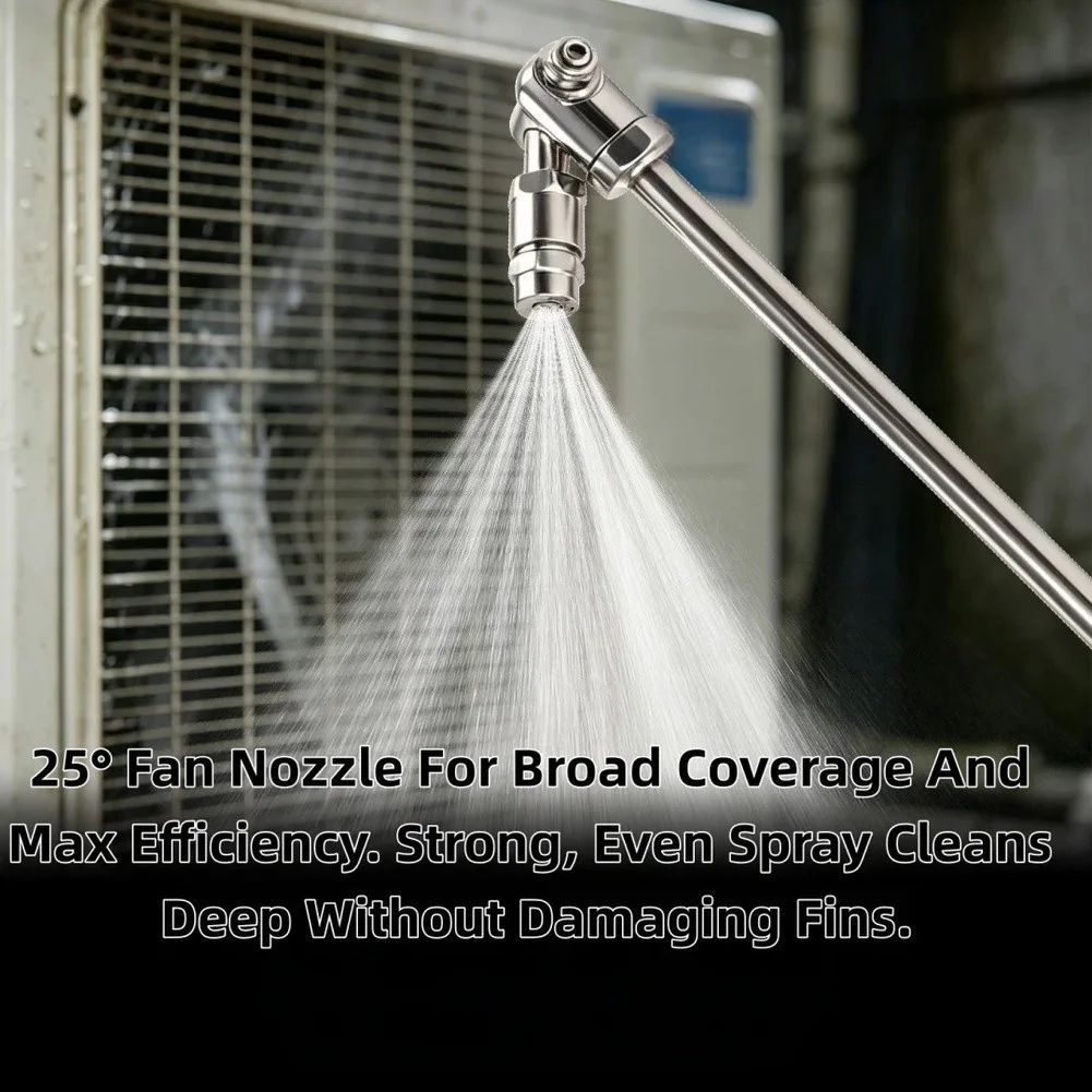 AC Coil Cleaning Spray Bar with 360 Degree Rotation and 1/4 Inch Quick Connect for Repeated Use in HVAC Environments