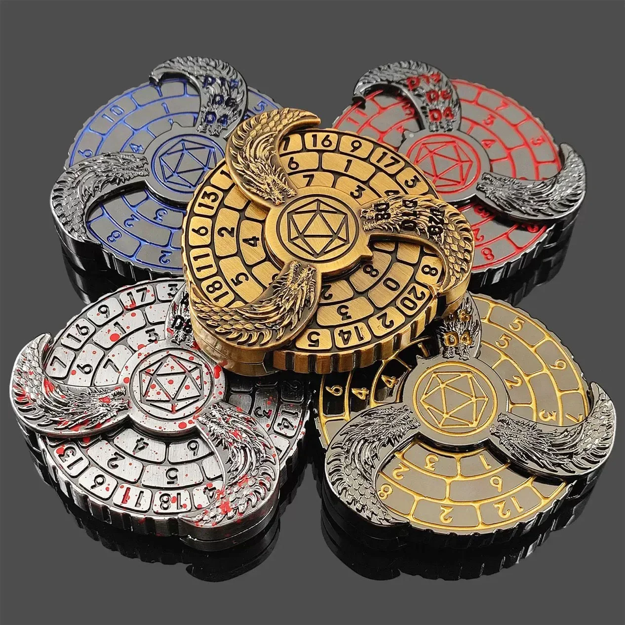Fidget spinner alívio do estresse brinquedo de metal anti-stress lidar com giroscópio rolo aliviar o estresse reduzindo gadgets de mesa