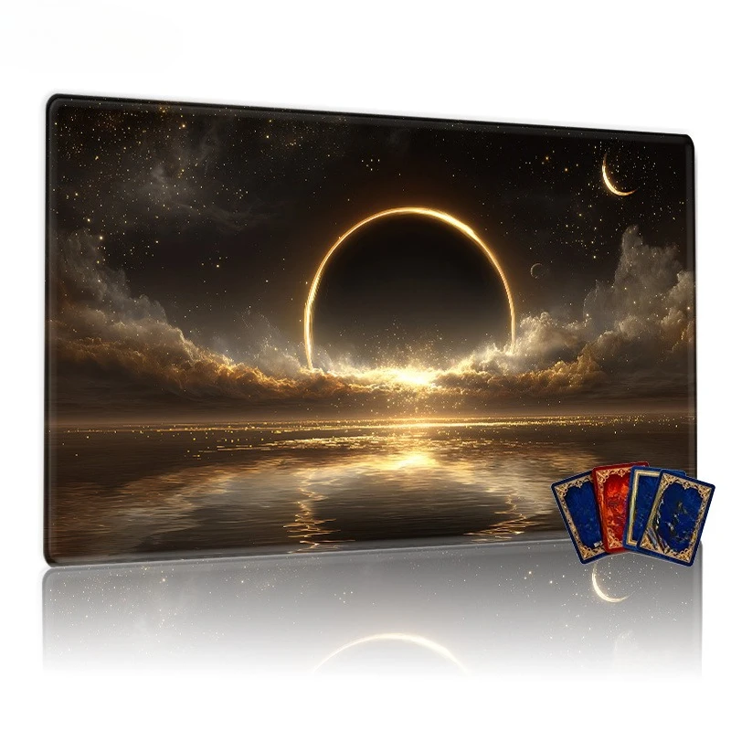 Cosmic Dark Ring game mat, suitable for trading card games (TCG), random card games (CCG), and role-playing games (RPG)