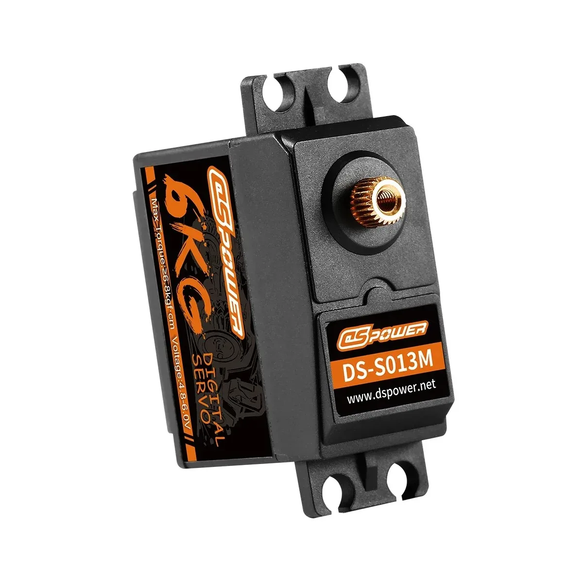 DSPOWER 6KG Wodoodporne Serwo Cyfrowe z Metalowymi Przekładniami i Złączką JR do Samochodów RC 1/10 1/12, Ciężarówek, Crawlerów, Samolotów, Dronów, Helikopterów, Zabawek i Robotów