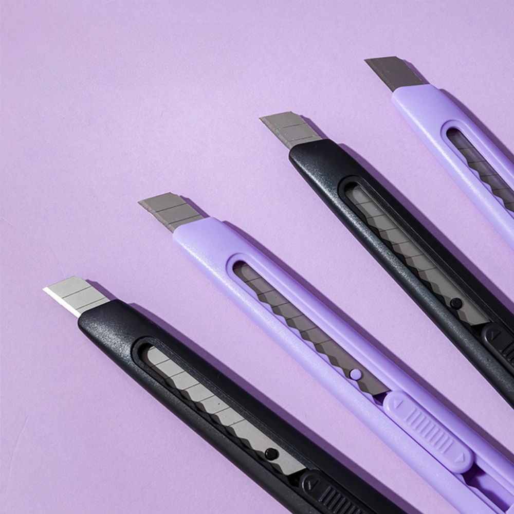 Kawaii Sanrio Kuromi Utility Knife Anime Hello Kitty My Melody Cartoon Art Cutting Express Box Cutter strumento per studenti giocattoli regali
