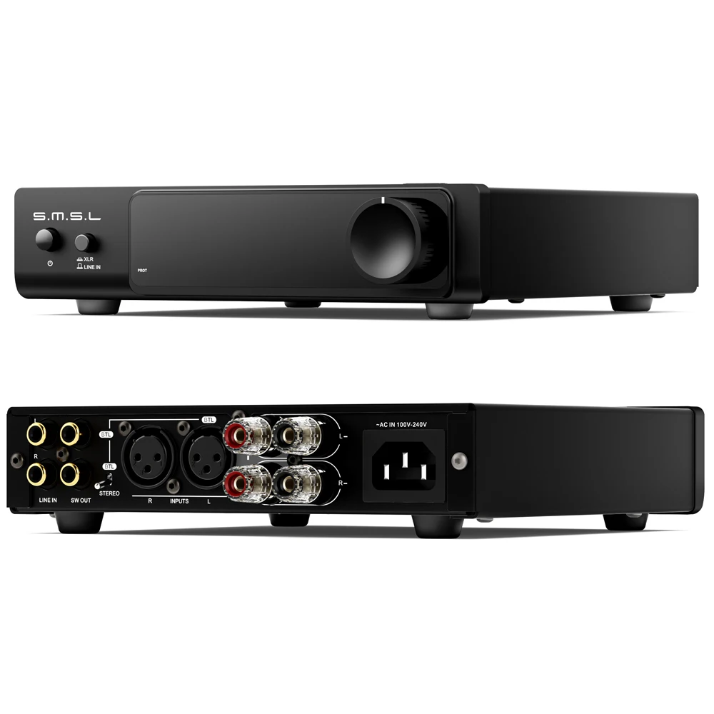 SMSL RAW-MHA1 HIFI Professional Digital High Power Amplifier MHA1 2.1-channel Power AMP